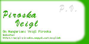 piroska veigl business card